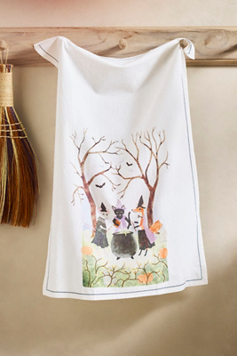 May We Fly Witchy Critters Cotton Dish Towel In Multi