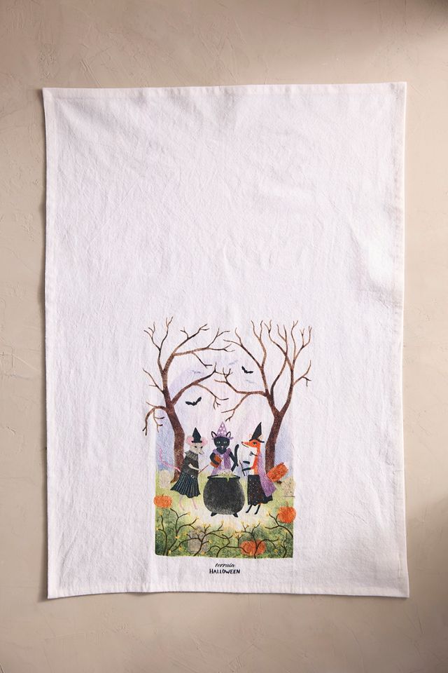 Witchy Critters Cotton Dish Towel #2