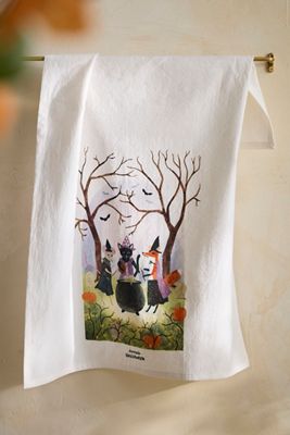 Witchy Critters Cotton Dish Towel