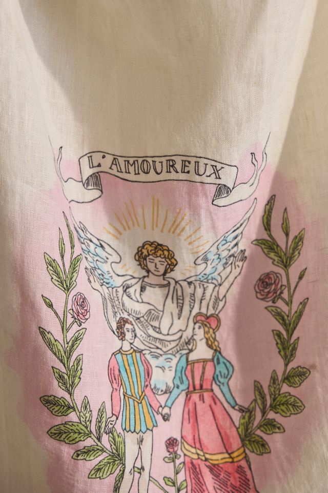 Tarot Linen Dish Towel, L’Amoureux #1