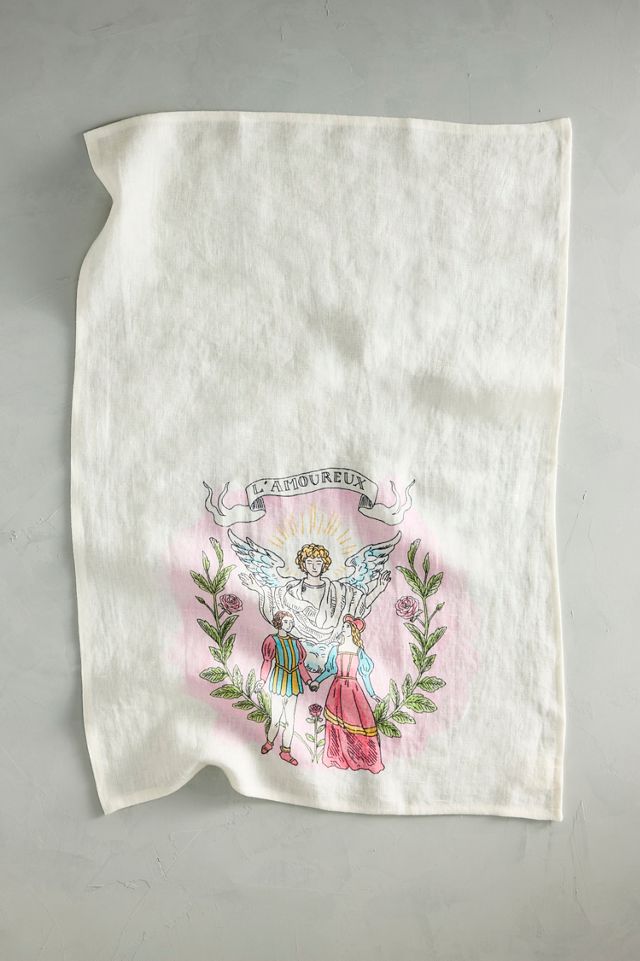 Tarot Linen Dish Towel, L’Amoureux #2