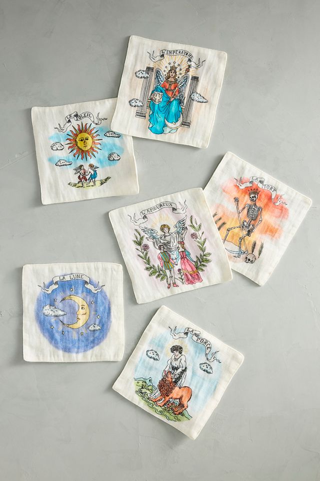 Tarot Linen Cocktail Napkins, Set of 6 #1