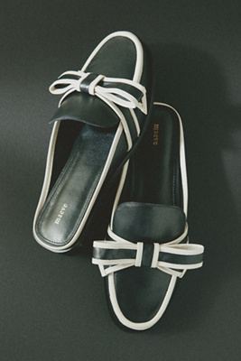 Maeve 3d Bow Loafer Slides In Black