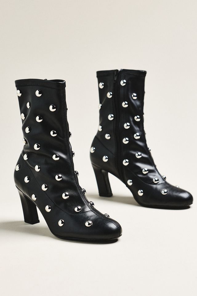 Maeve Studded Stretch Ankle Boots #1