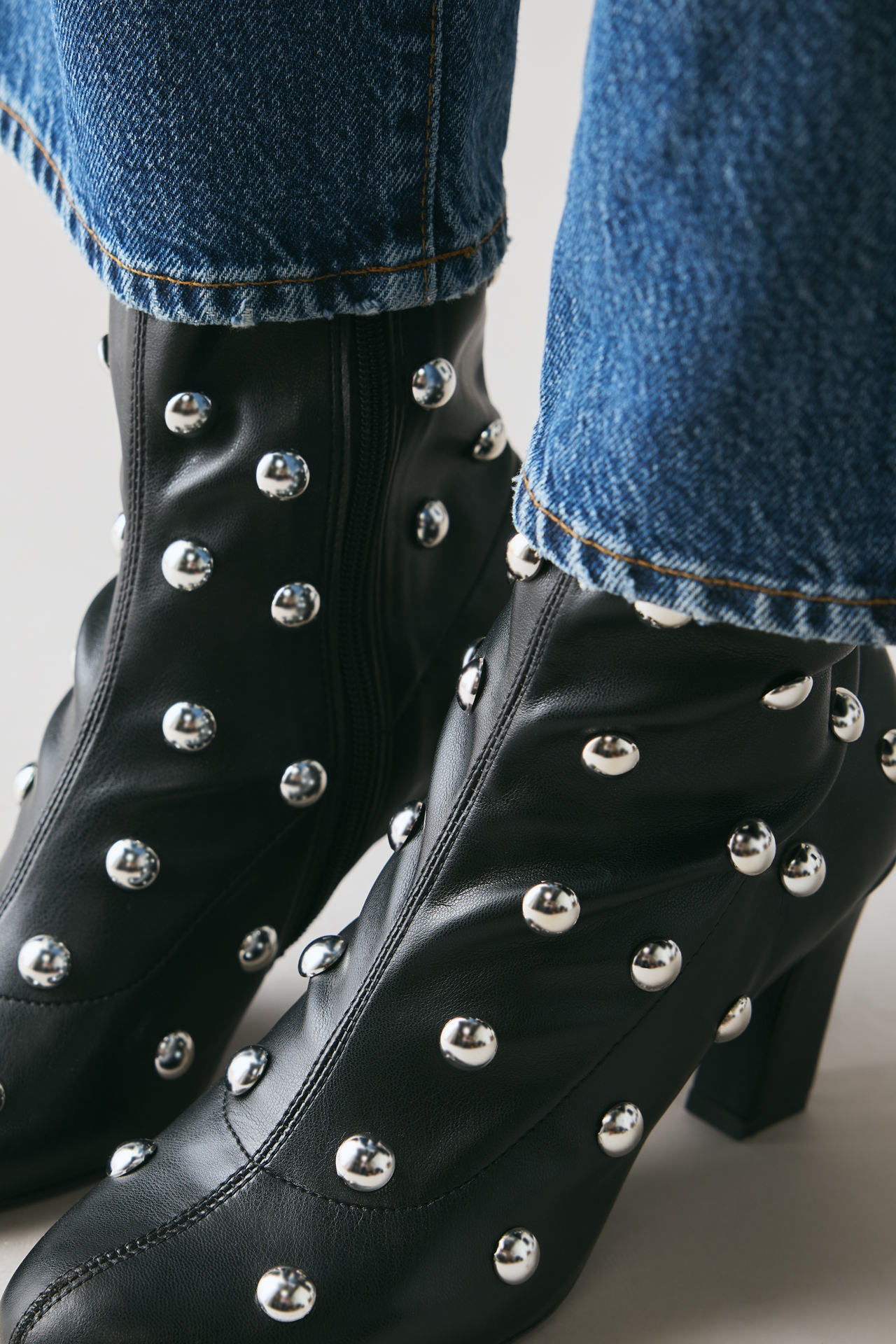 Maeve Studded Stretch Ankle Boots