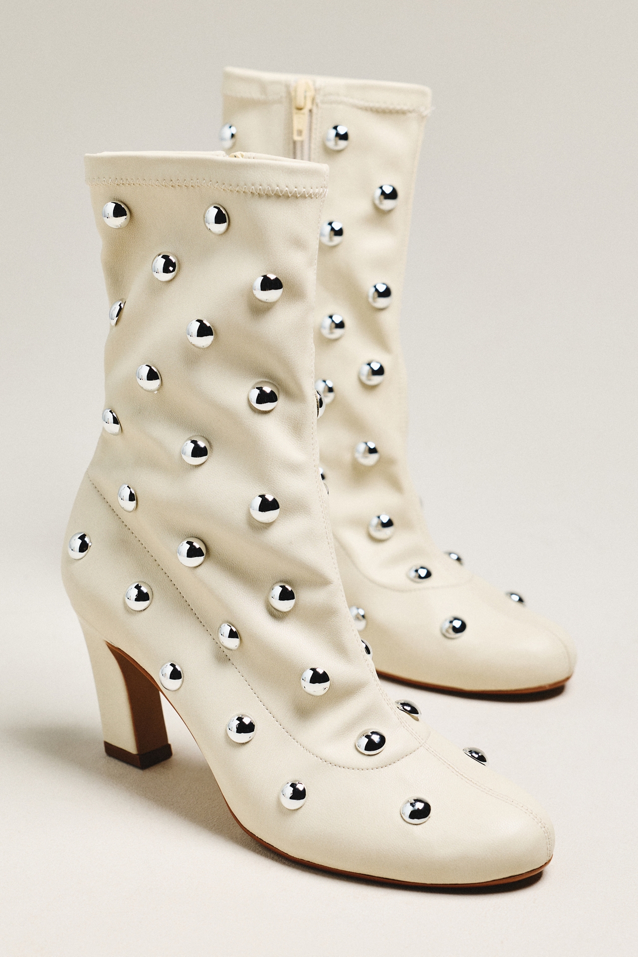 Maeve Studded Stretch Ankle Boots