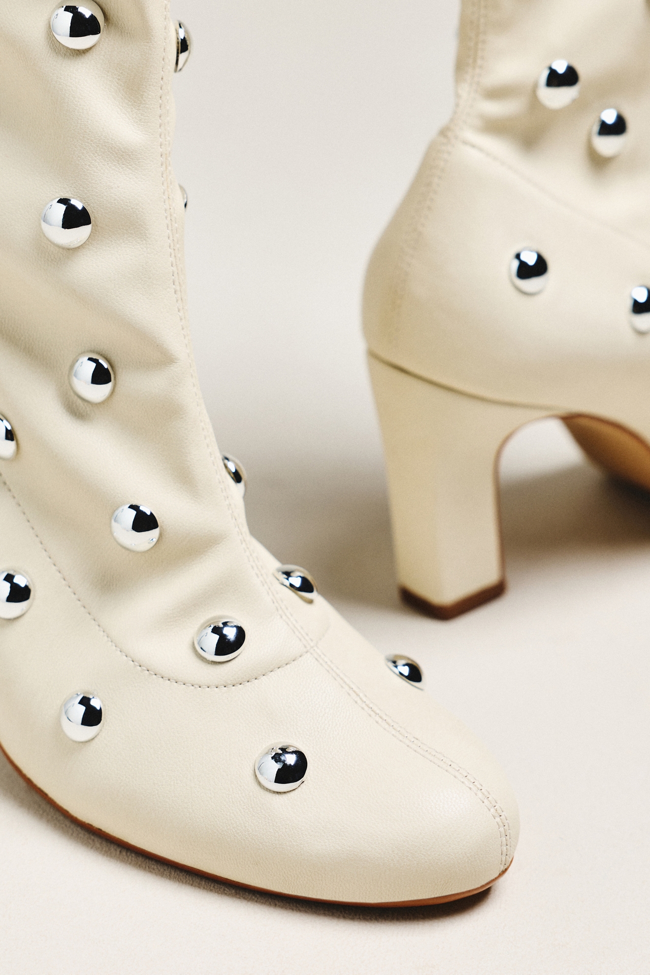 Maeve Studded Stretch Ankle Boots