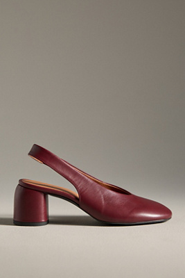 Maeve Glove Slingback Heels In Red