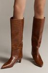 By Anthropologie Wide-Leg Kitten-Heel Tall Boots