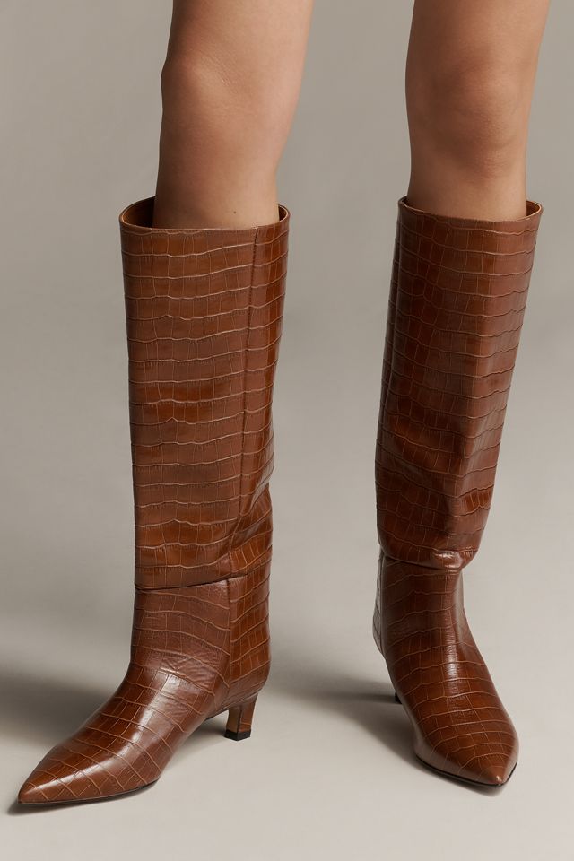 By Anthropologie Wide-Leg Kitten-Heel Tall Boots #1