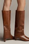 By Anthropologie Wide-Leg Kitten-Heel Tall Boots