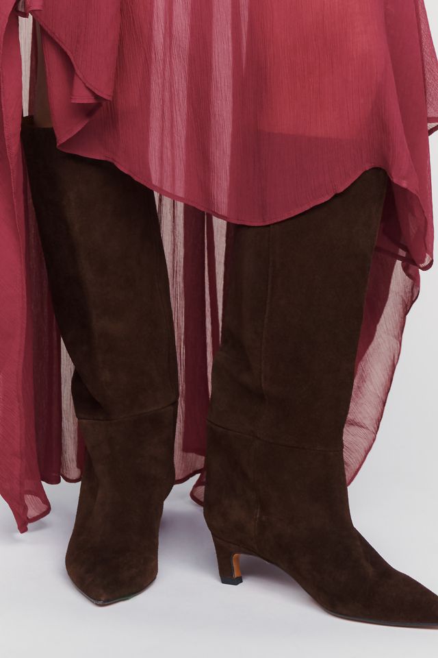 By Anthropologie Maddox Wide-Leg Kitten-Heel Tall Boots #1