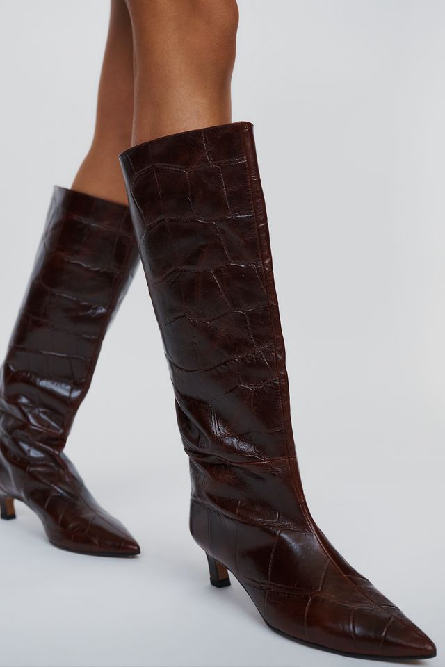By Anthropologie Maddox Wide-Leg Kitten-Heel Tall Boots #1