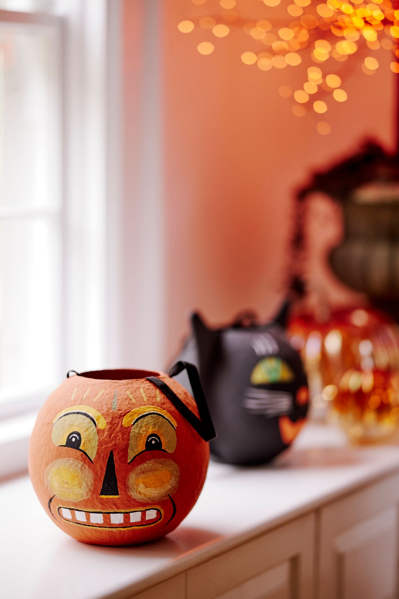 Halloween Candy Bowl - Orange Pattern, One Size