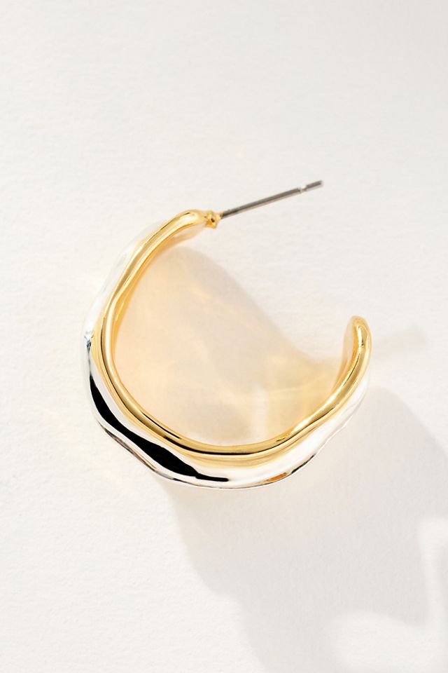 Two-Tone Hoop Earrings #1