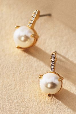 Luv Aj Freshwater Pearl & Crystal Post Earrings