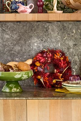 Terracotta Dutch Florals Dried Wreath