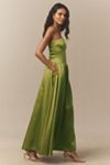 BHLDN Miley Strapless Drop-Waist High-Shine Satin Maxi Dress