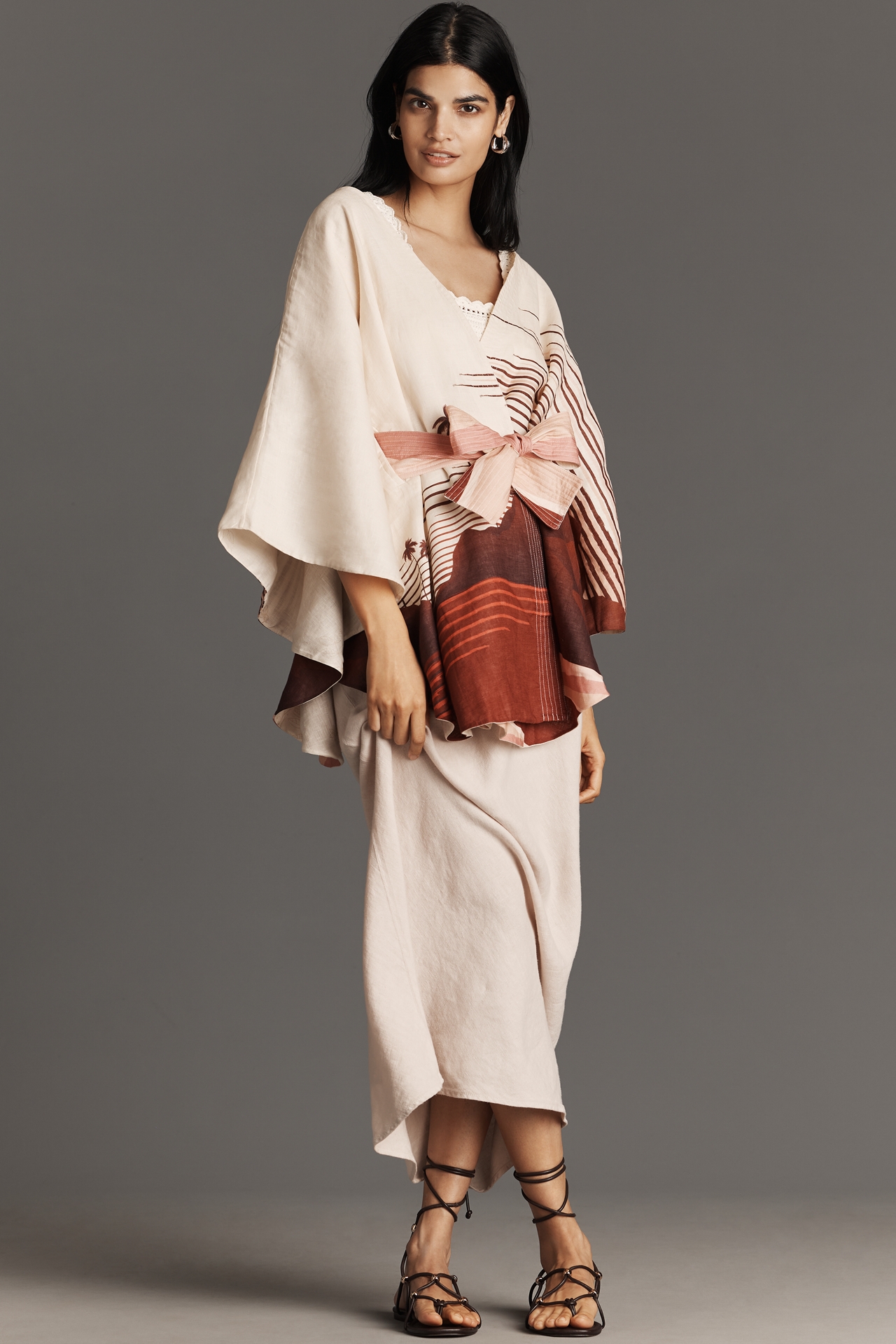 Juan de Dios Cavalo Linen Reversible Poncho