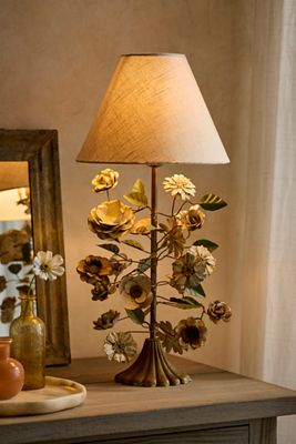 Floral Iron Table Lamp