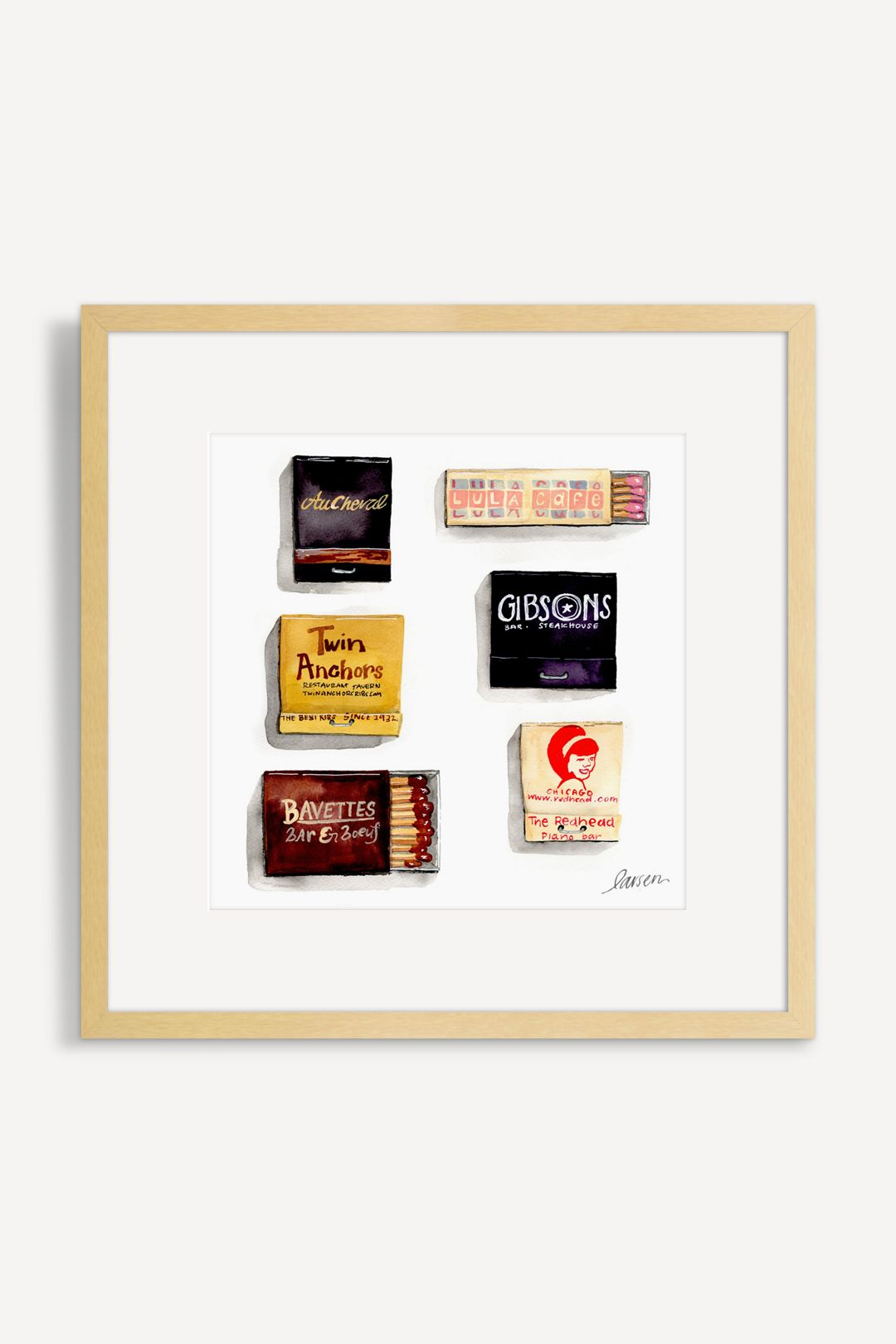 City Matchbook Wall Art - Chicago, One Size
