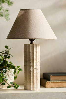 Terrain Travertine Table Lamp