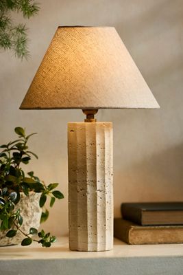 Travertine Table Lamp