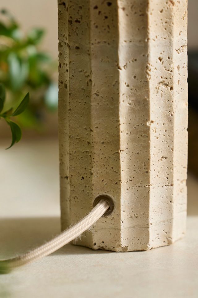 Travertine Table Lamp #2