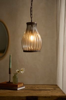 Striped Iron Pendant Light