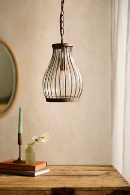 Striped Iron Pendant Light