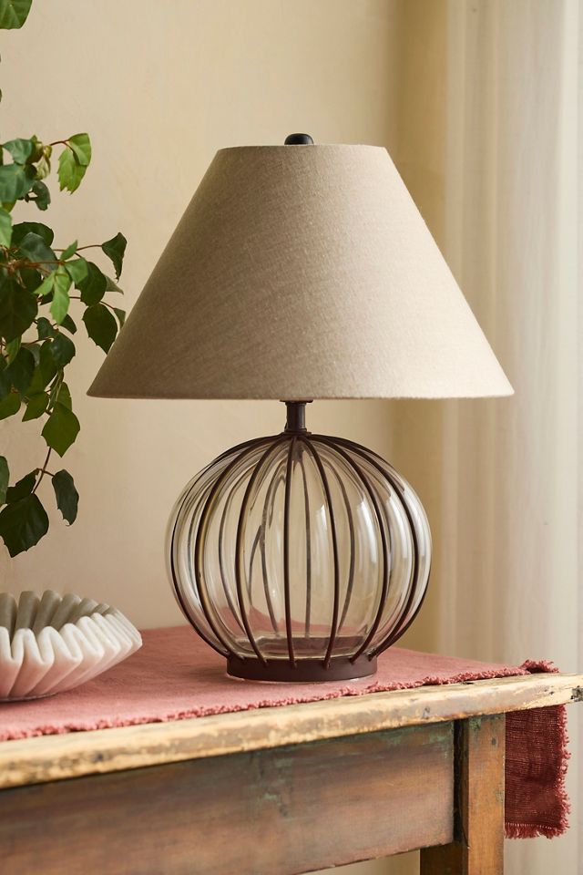 Striped Iron Table Lamp #1