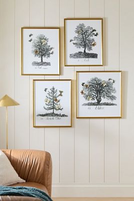 Tree with Dimensional Butterflies Wall Art