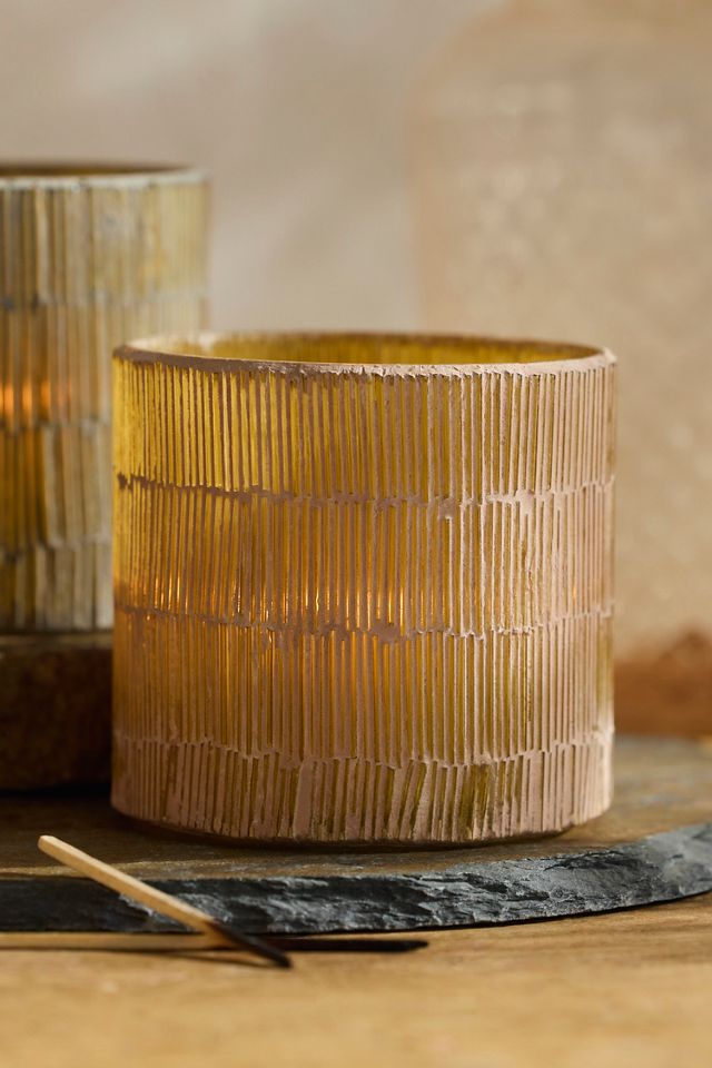 Lined Mosaic Votive Holder #2