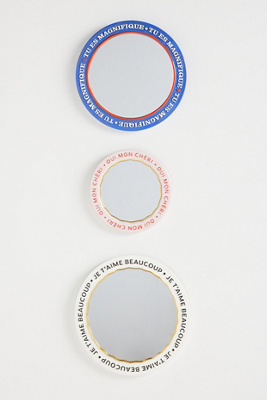 Anthropologie Claudette Text Mirror In Multi