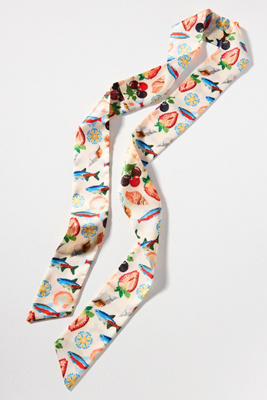 By Anthropologie Bright Icon Printed Hair Scarf