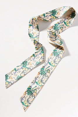 By Anthropologie Bright Icon Printed Hair Scarf
