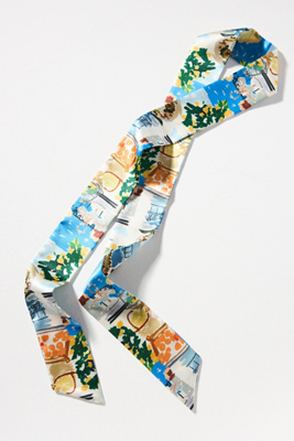 By Anthropologie Bright Icon Printed Hair Scarf