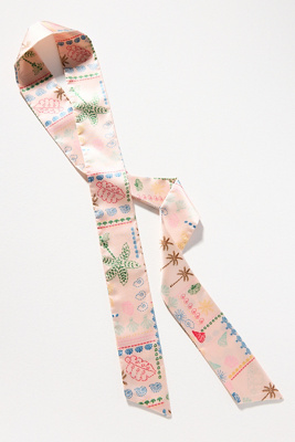 By Anthropologie Bright Icon Printed Hair Scarf