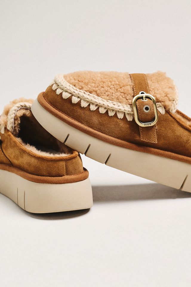 MOU Buckle Sheepskin Slippers #2