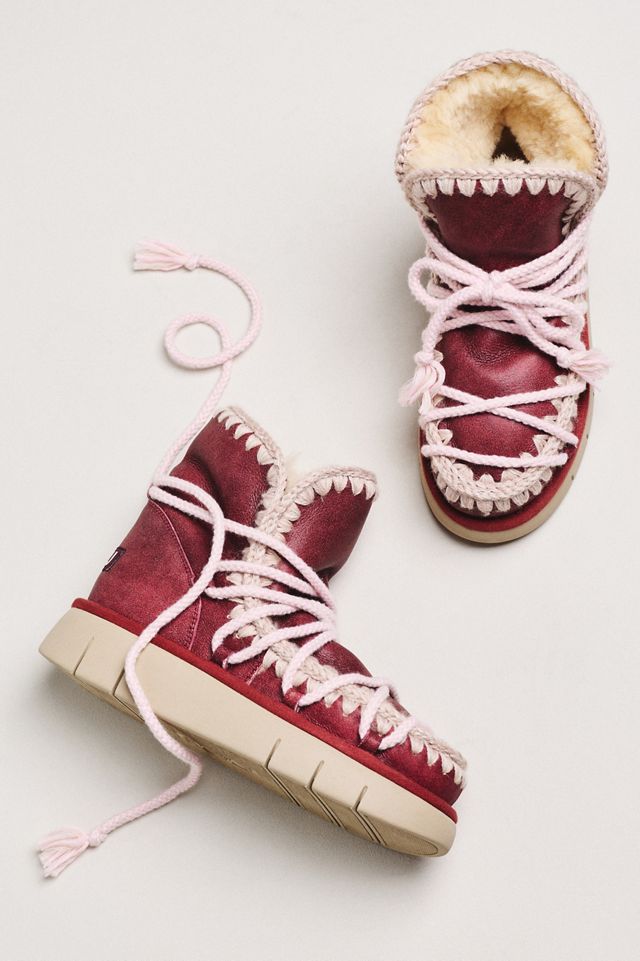 MOU Lace-Up Bounce Ankle Boots #1