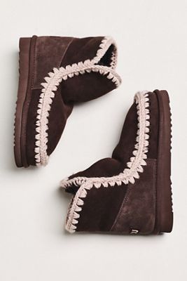 MOU Stitched Detail Sheepskin Boots