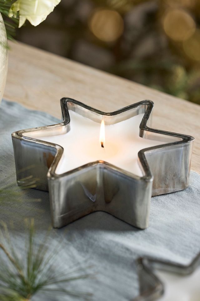 Winter Rose Star Candle #1