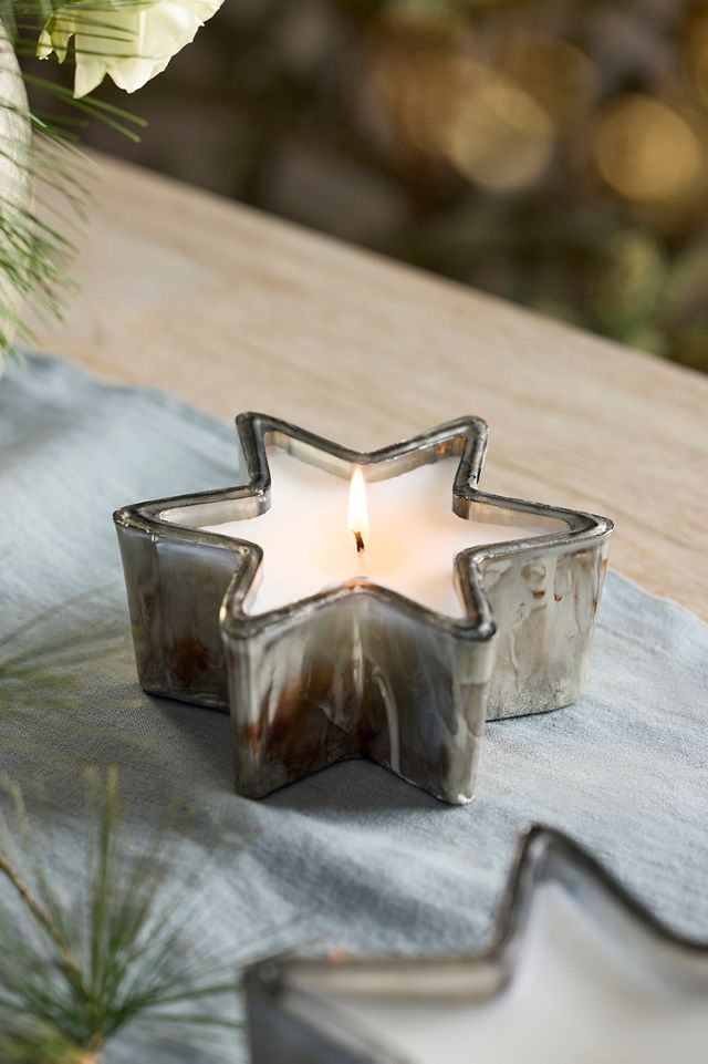 Winter Rose Star Candle #2