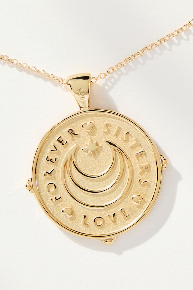 Jane Win Sisters Forever Original Pendant Coin Necklace #1