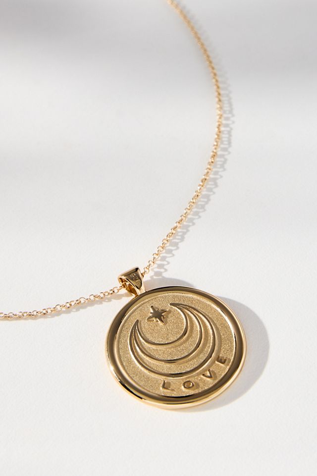 Jane Win Love JW Original Pendant Coin Necklace #1