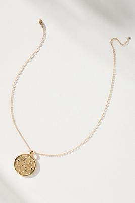 Jane Win Love JW Original Pendant Coin Necklace