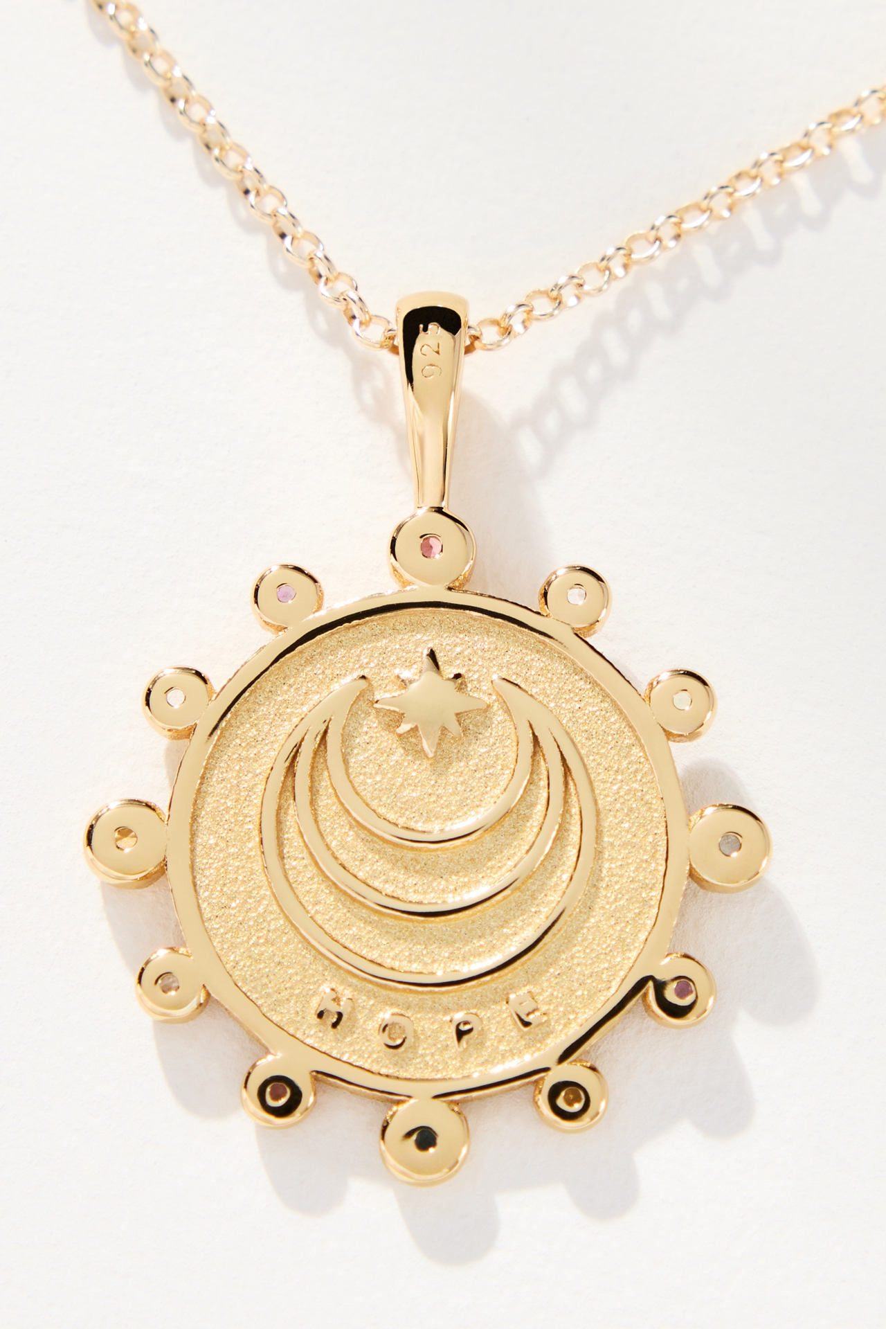 Jane Win Hope Petite Embellished Coin Necklace