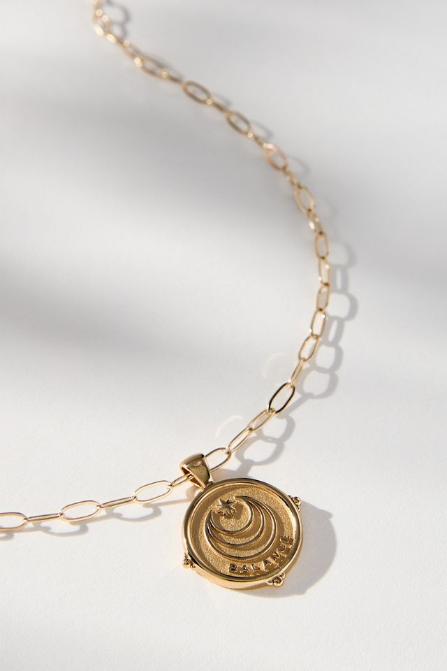 Jane Win Balance Small Pendant Coin Necklace #1