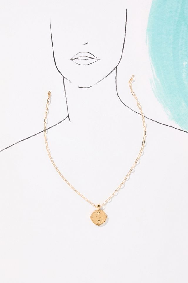 Jane Win Balance Small Pendant Coin Necklace #2