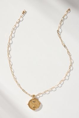 Jane Win Balance Small Pendant Coin Necklace